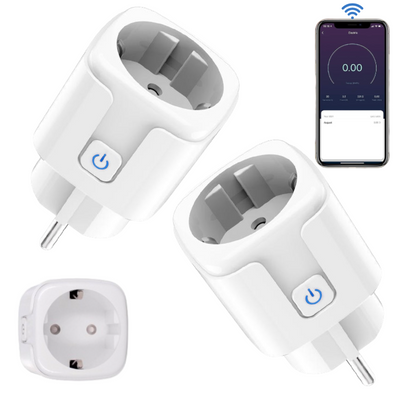 Set 2 Prize inteligente Wifi, VisionHub®, monitorizare consum energie, Timer, control aplicatie Smart, Protectie incarcare, compatibila Alexa, Tuya si Google Assistant, Alb