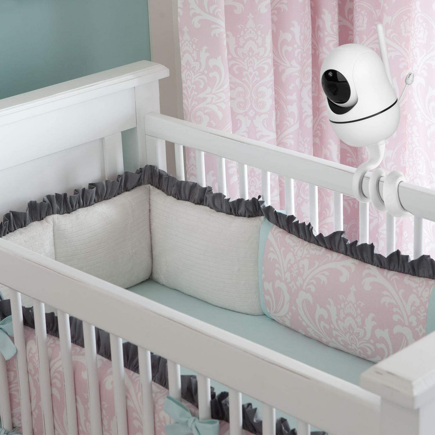Suport Baby Monitor, Flexibil si Stabil, Compatibil cu toate Baby Monitoarele VisionHub®, pentru Acasa si Voiaj, Conexiune Filetata, Usor de Instalat si Utilizat, Portabil, Versatil, Alb