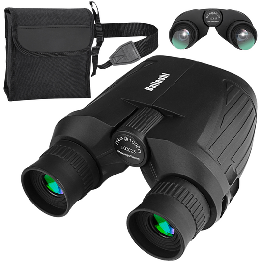 Binoclu compact, Viziune de zi/noapte, VisionHub®, Vedere nocturna in luminozitate scazuta, Rezistent La Apa, Pentru Adulti Si Copii, Observarea Pasarilor, Vanatoare, Calatorii, Negru