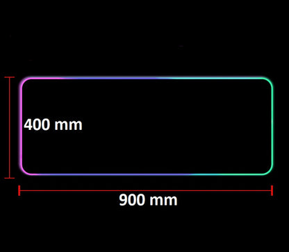 MousePad profesional Gaming RGB mare XXL, Lumini LED, Suprafata moale, Baza Anti-Alunecare Cauciucata, Multiple moduri de iluminare, Luminozitate Ajustabila, 900x400x4mm, Aripi