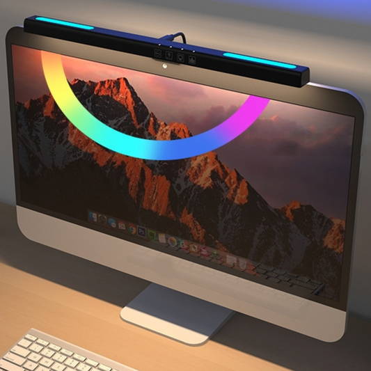 Lampa LED pentru monitor, RGB Gaming Backlight, VisionHub®, Reglabila cu 7 culori, Reglare temperatura lumina 2900k-6200k, USB, touch control, Intesitate Ajustabila, 40 CM
