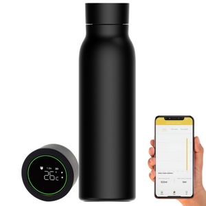 Termos Inteligent cu afisaj Led si Ecran Tactil VisionHub®, indicator temperatura, otel inoxidabil cu perete dublu, sticla inteligenta de apa cu aplicatie Tuya, urmareste consumul de apa, cu alarma, 600 ml