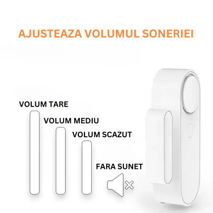 Senzor Inteligent Wireless Pentru Usa, Fereastra, Antifurt, Compatibilitate Aplicatie Tuya si Smart Life, Sistem de alarma VisionHub® pentru casa cu Control la Distanta, Voice Control, Notificari Alarme prin Aplicatie, Alb